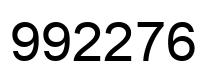 Number 992276 black image