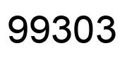 Number 99303 black image