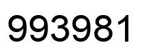 Number 993981 black image