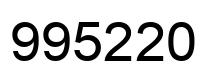Number 995220 black image