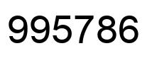 Number 995786 black image