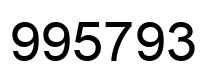 Number 995793 black image