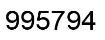 Number 995794 black image