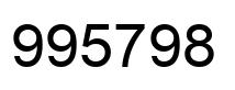 Number 995798 black image