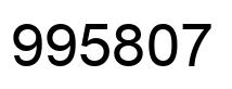 Number 995807 black image