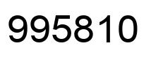 Number 995810 black image