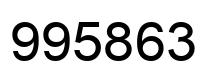 Number 995863 black image