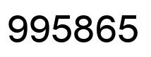 Number 995865 black image