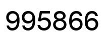 Number 995866 black image