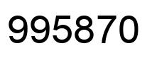 Number 995870 black image