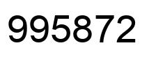 Number 995872 black image