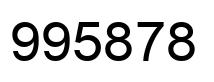 Number 995878 black image