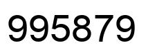 Number 995879 black image