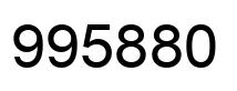 Number 995880 black image