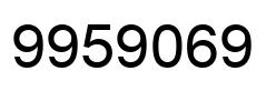 Número 9959069 imagen negro