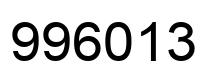 Number 996013 black image