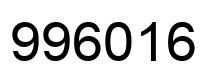 Number 996016 black image