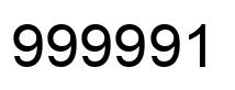 Número 999991 imagen negro