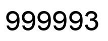 Número 999993 imagen negro