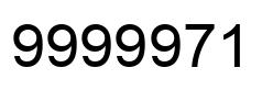 Number 9999971 black image