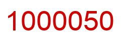 Number 1000050 red image
