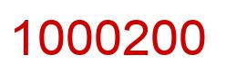 Number 1000200 red image