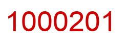Number 1000201 red image