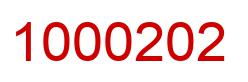 Number 1000202 red image