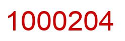 Number 1000204 red image
