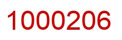Number 1000206 red image