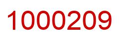 Number 1000209 red image