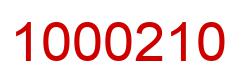 Number 1000210 red image