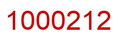 Number 1000212 red image