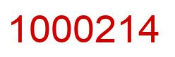 Number 1000214 red image