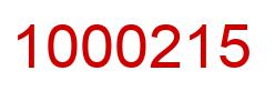 Number 1000215 red image