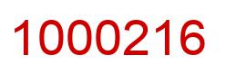 Number 1000216 red image