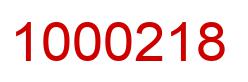 Number 1000218 red image