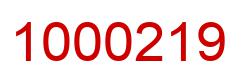Number 1000219 red image
