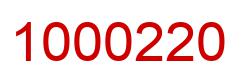 Number 1000220 red image