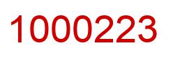 Number 1000223 red image