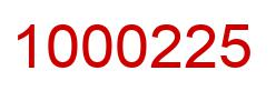 Number 1000225 red image