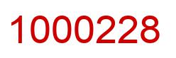 Number 1000228 red image