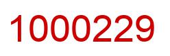 Number 1000229 red image