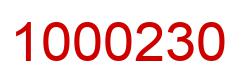 Number 1000230 red image