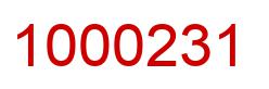 Number 1000231 red image