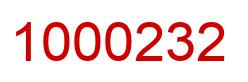 Number 1000232 red image