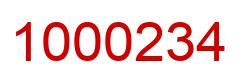 Number 1000234 red image