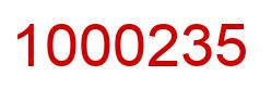 Number 1000235 red image