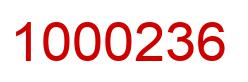 Number 1000236 red image