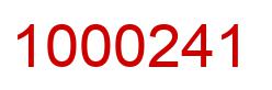 Number 1000241 red image